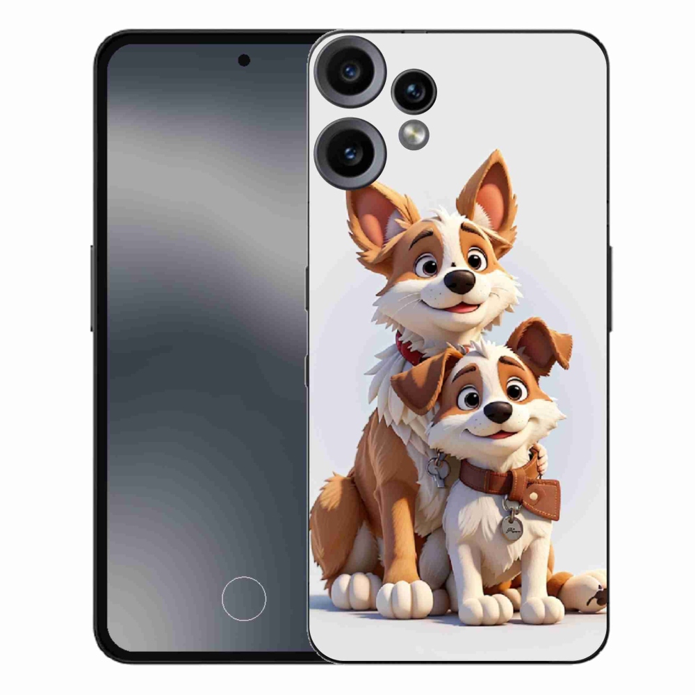 Gélový kryt mmCase na Nothing CMF Phone 2 Pro - kreslenie psy