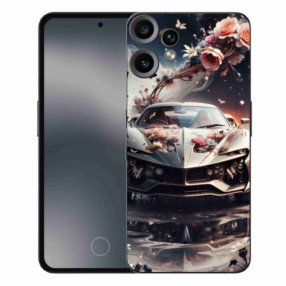 Gélový kryt mmCase na Nothing CMF Phone 2 Pro - kvetinový športový automobil