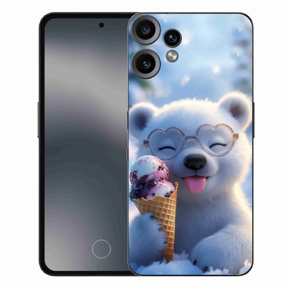 Gélový kryt mmCase na Nothing CMF Phone 2 Pro - medvedík so zmrzlinou