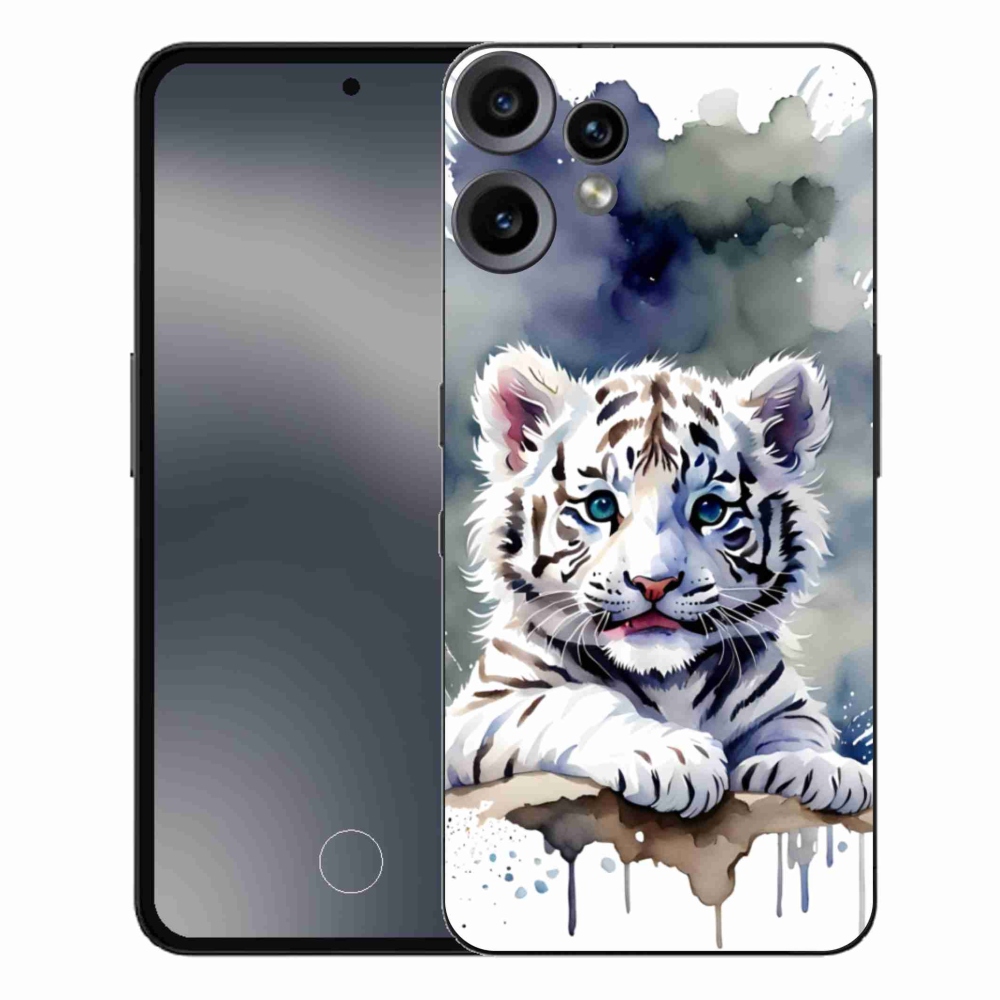 Gélový kryt mmCase na Nothing CMF Phone 2 Pro - mláďa bieleho tigra