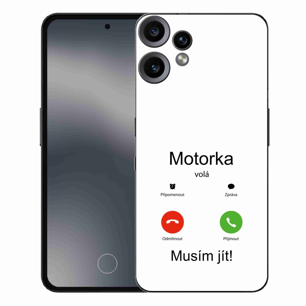 Gélový kryt mmCase na Nothing CMF Phone 2 Pro - motorka volá biele pozadie