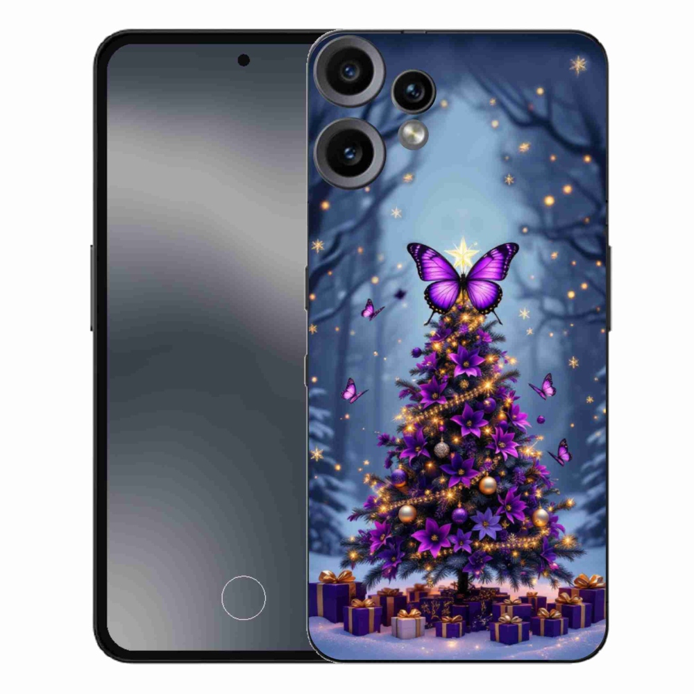 Gélový kryt mmCase na Nothing CMF Phone 2 Pro - motýlí vianočný stromček