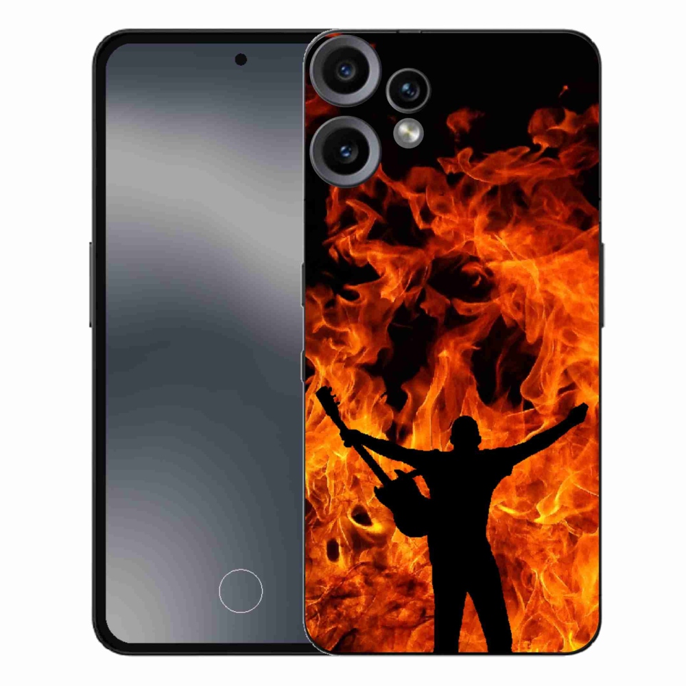 Gélový kryt mmCase na Nothing CMF Phone 2 Pro - muzikant a oheň