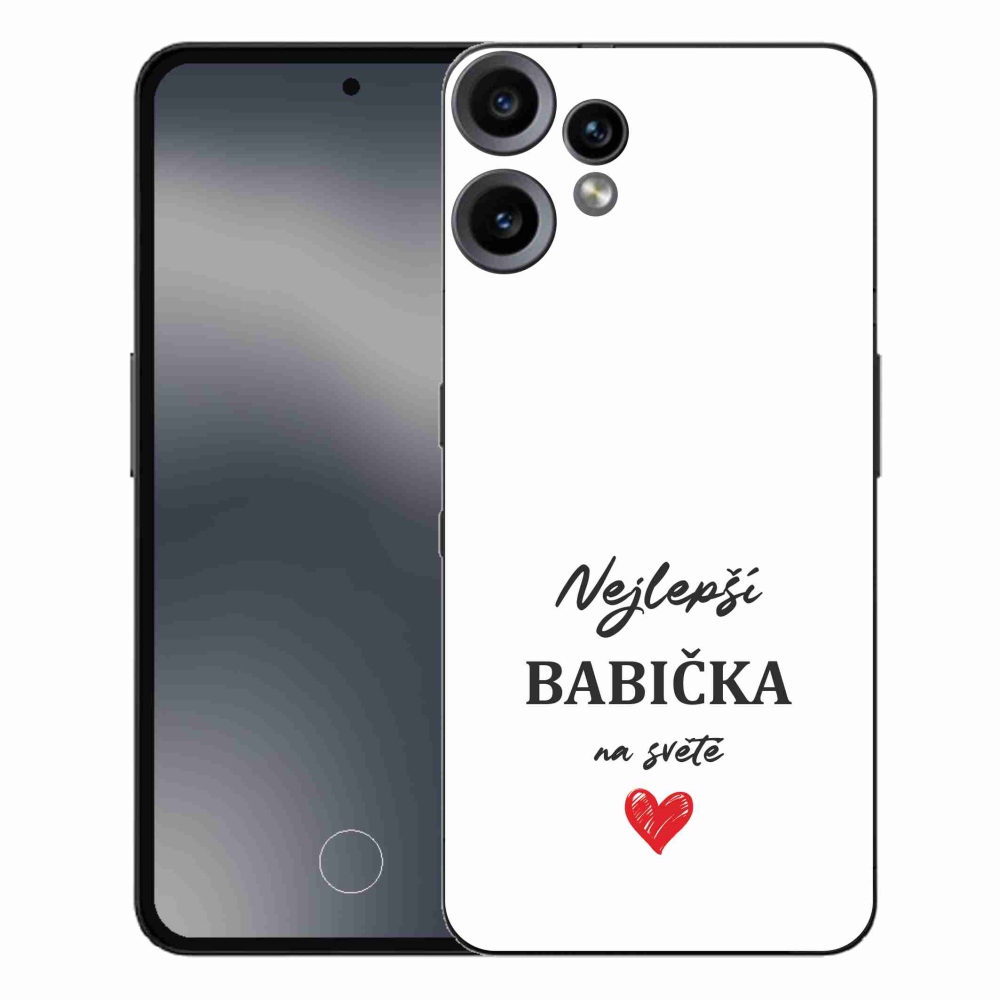 Gélový kryt mmCase na Nothing CMF Phone 2 Pro - najlepšia babička 1 biele pozadie