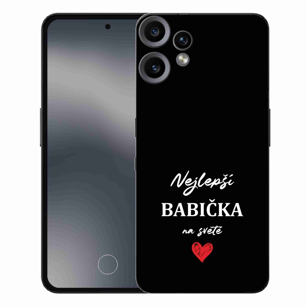 Gélový kryt mmCase na Nothing CMF Phone 2 Pro - najlepšia babička 1 čierne pozadie