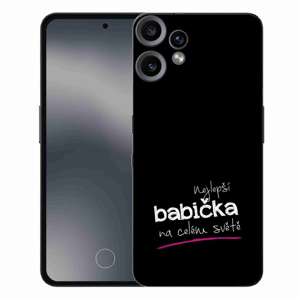 Gélový kryt mmCase na Nothing CMF Phone 2 Pro - najlepšia babička 4 čierne pozadie