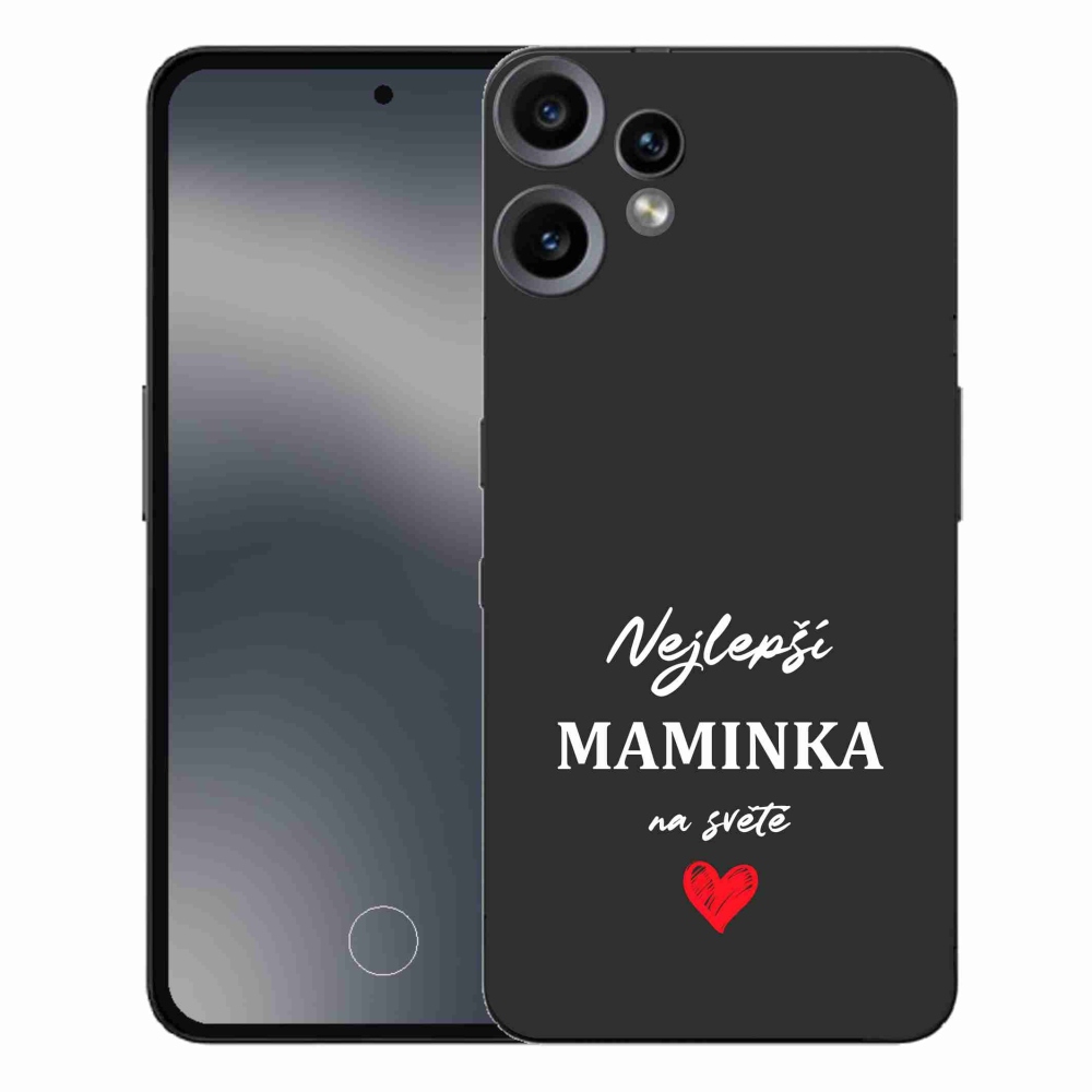 Gélový kryt mmCase na Nothing CMF Phone 2 Pro - najlepšia mamička 1 čierne pozadie