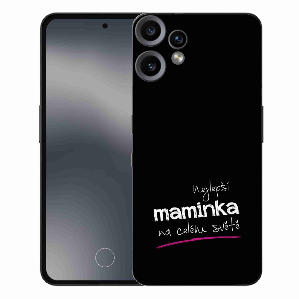 Gélový kryt mmCase na Nothing CMF Phone 2 Pro - najlepšia mamička 4 čierne pozadie