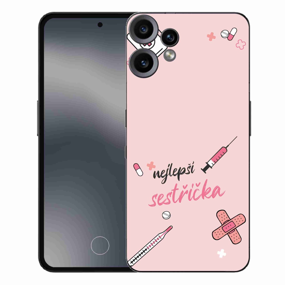 Gélový kryt mmCase na Nothing CMF Phone 2 Pro - najlepšia sestrička ružové pozadie