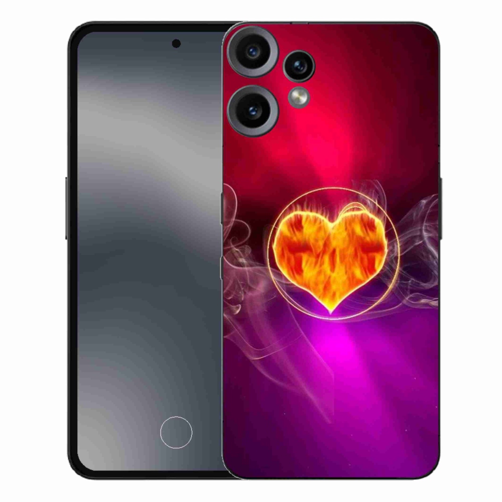 Gélový kryt mmCase na Nothing CMF Phone 2 Pro - ohnivé srdce