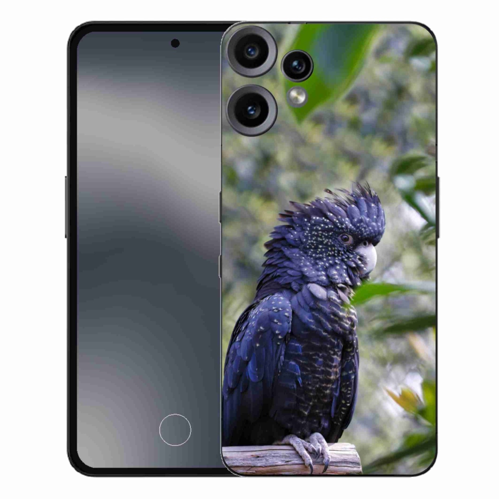 Gélový kryt mmCase na Nothing CMF Phone 2 Pro - papagáj kakadu čierny