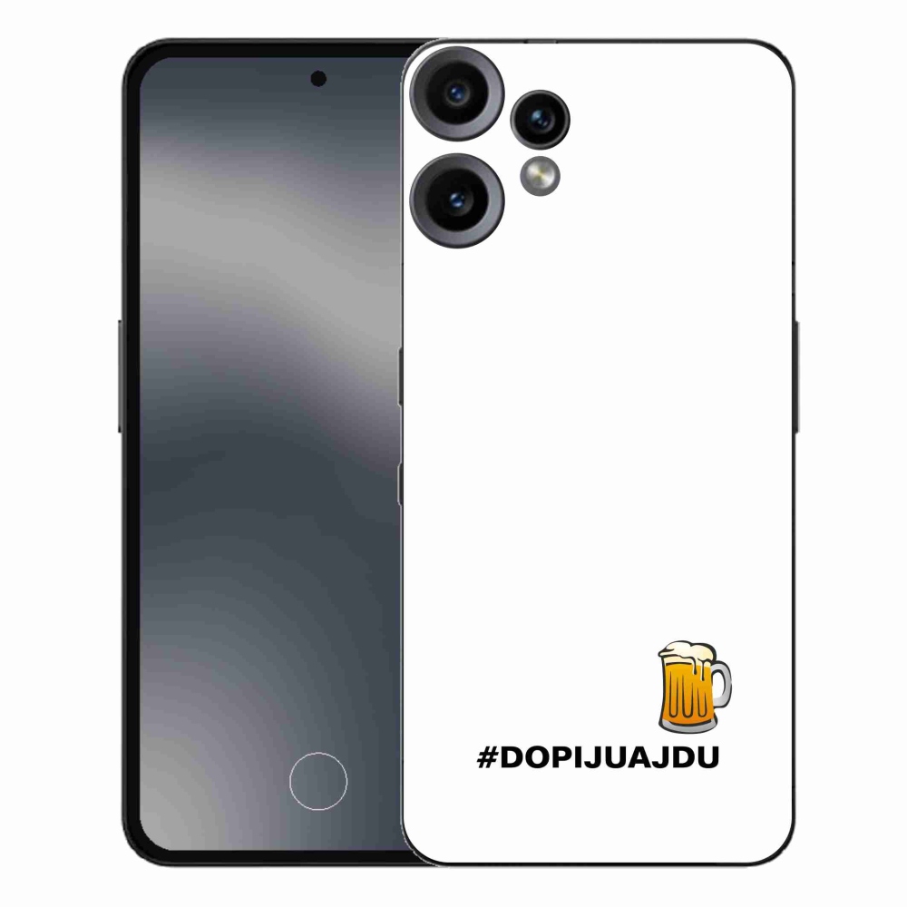 Gélový kryt mmCase na Nothing CMF Phone 2 Pro - pivný motív 1 biele pozadie