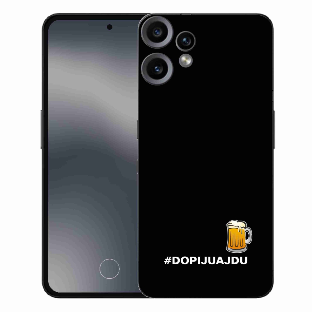 Gélový kryt mmCase na Nothing CMF Phone 2 Pro - pivný motív 1 čierne pozadie
