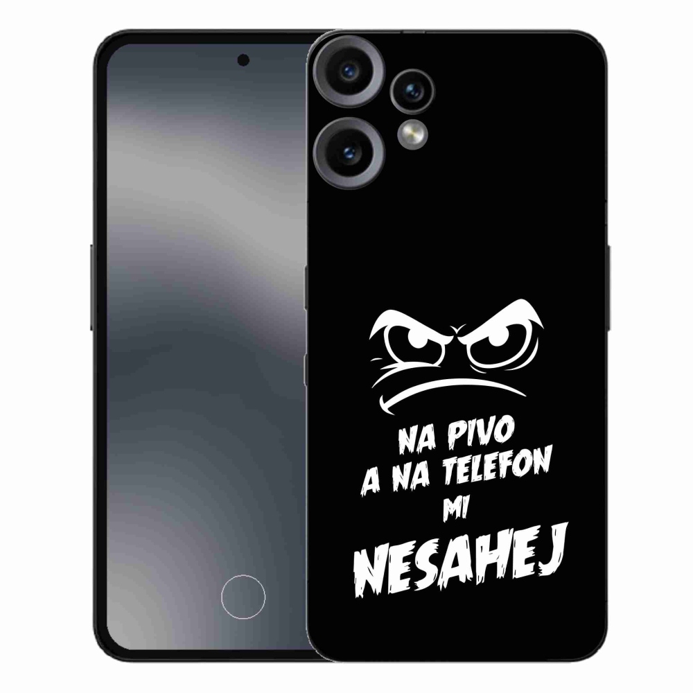 Gélový kryt mmCase na Nothing CMF Phone 2 Pro - pivný motív 2 čierne pozadie