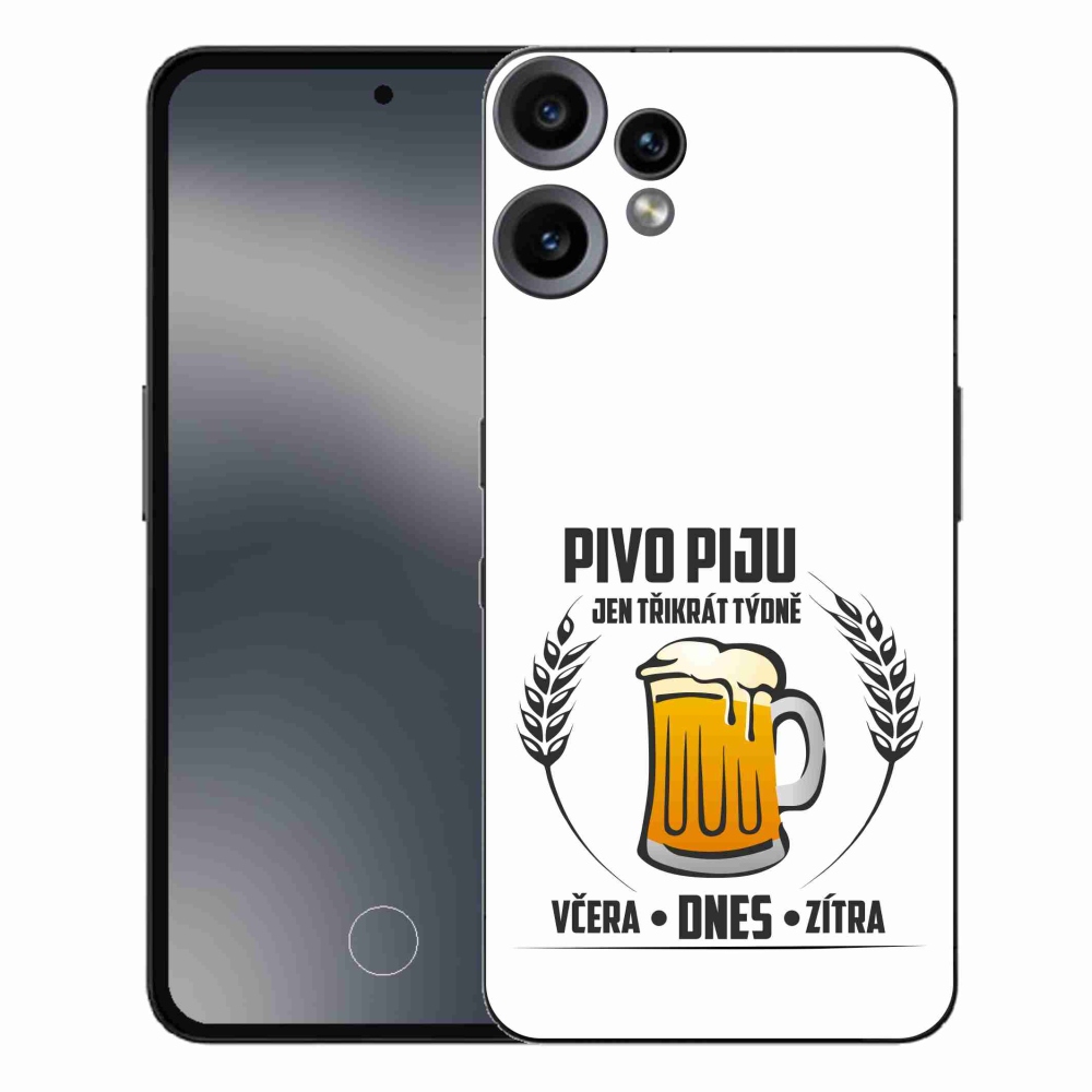 Gélový kryt mmCase na Nothing CMF Phone 2 Pro - pivný motív biele pozadie