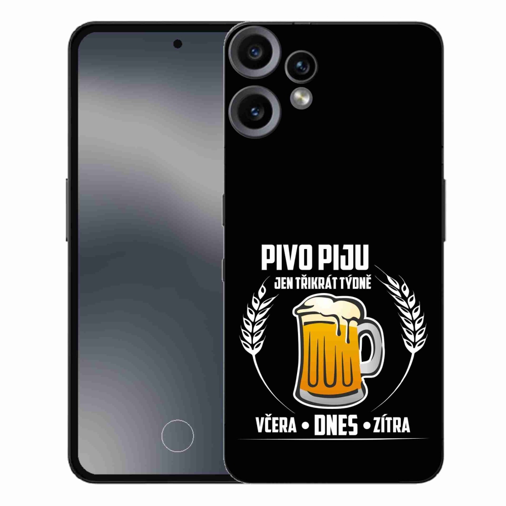 Gélový kryt mmCase na Nothing CMF Phone 2 Pro - pivný motív čierne pozadie