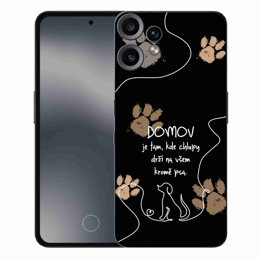 Gélový kryt mmCase na Nothing CMF Phone 2 Pro - psí motív čierne pozadie