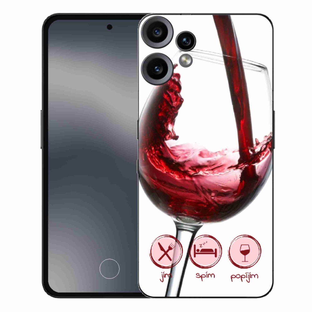 Gélový kryt mmCase na Nothing CMF Phone 2 Pro - pohár vína červené