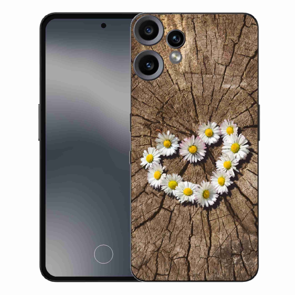 Gélový kryt mmCase na Nothing CMF Phone 2 Pro - srdce z margaréty