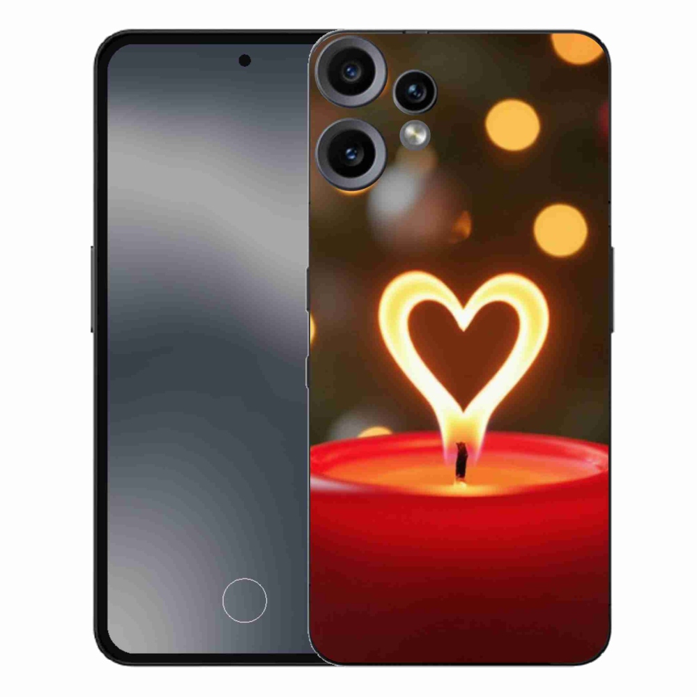 Gélový kryt mmCase na Nothing CMF Phone 2 Pro - srdce z plameňa