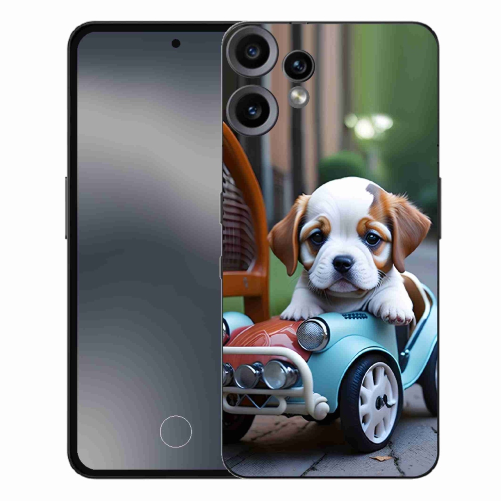 Gélový kryt mmCase na Nothing CMF Phone 2 Pro - šteňa v retro aute