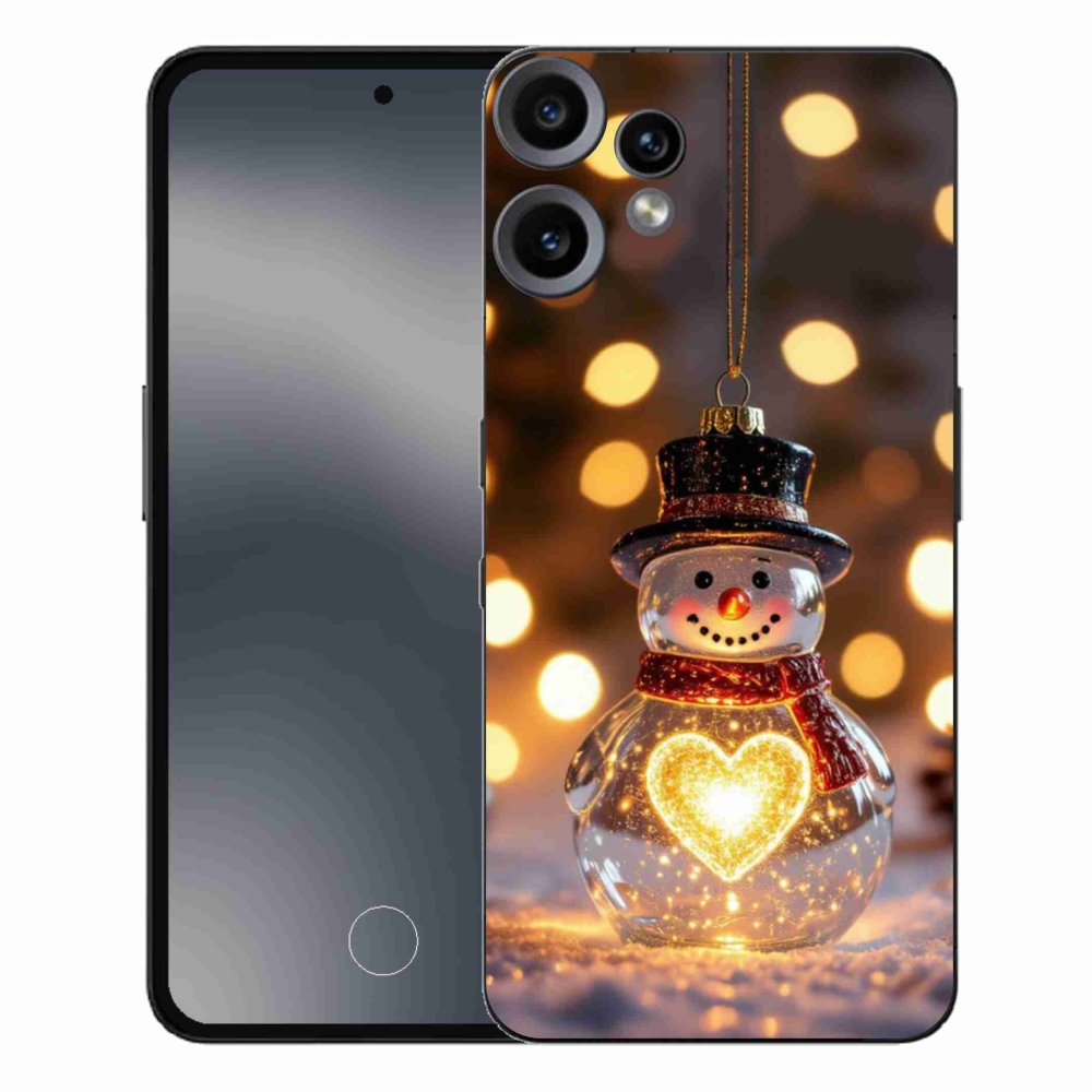 Gélový kryt mmCase na Nothing CMF Phone 2 Pro - svietiaci vianočný snehuliak