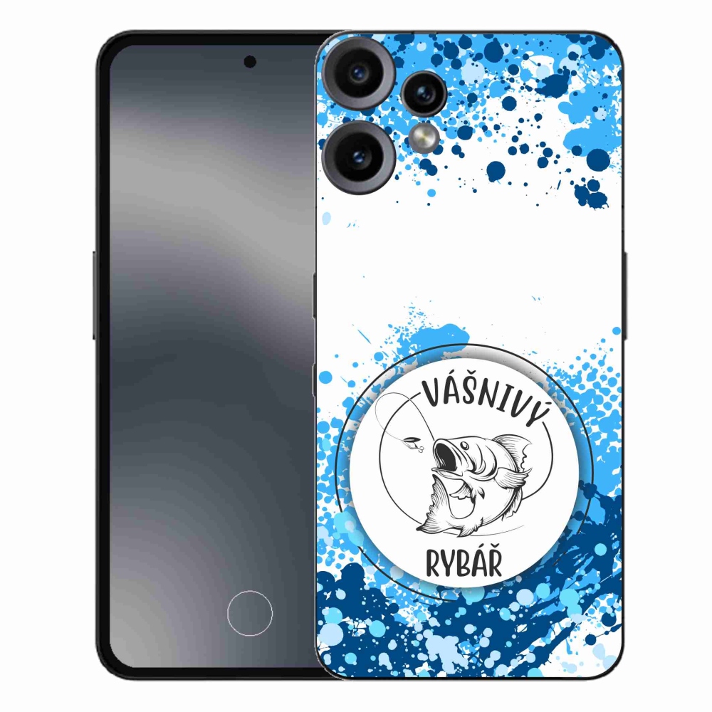 Gélový kryt mmCase na Nothing CMF Phone 2 Pro - vášnivý rybár biele pozadie