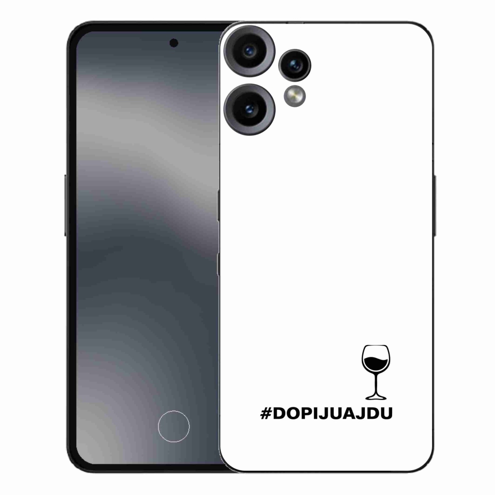 Gélový kryt mmCase na Nothing CMF Phone 2 Pro - vínny motív biele pozadie