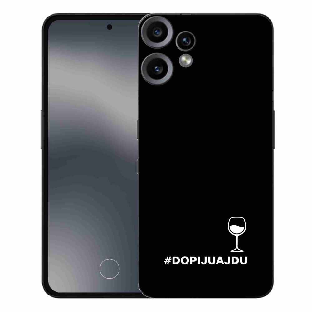 Gélový kryt mmCase na Nothing CMF Phone 2 Pro - vínny motív čierne pozadie