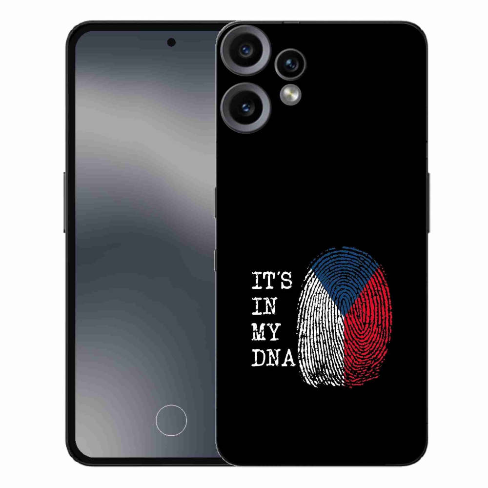 Gélový kryt mmCase na Nothing CMF Phone 2 Pro - vlajka odtlačok prsta čierne pozadie