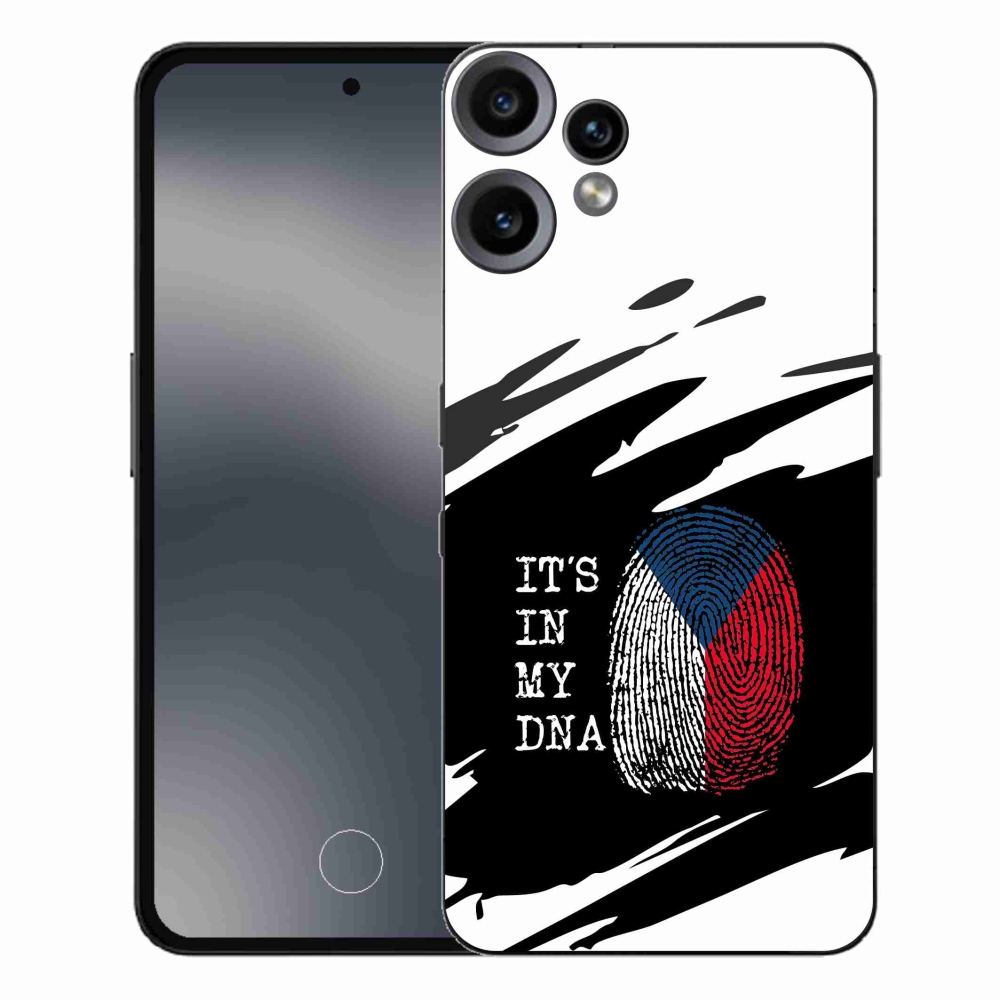 Gélový kryt mmCase na Nothing CMF Phone 2 Pro - vlajka odtlačok prsta čiernobiele pozadie