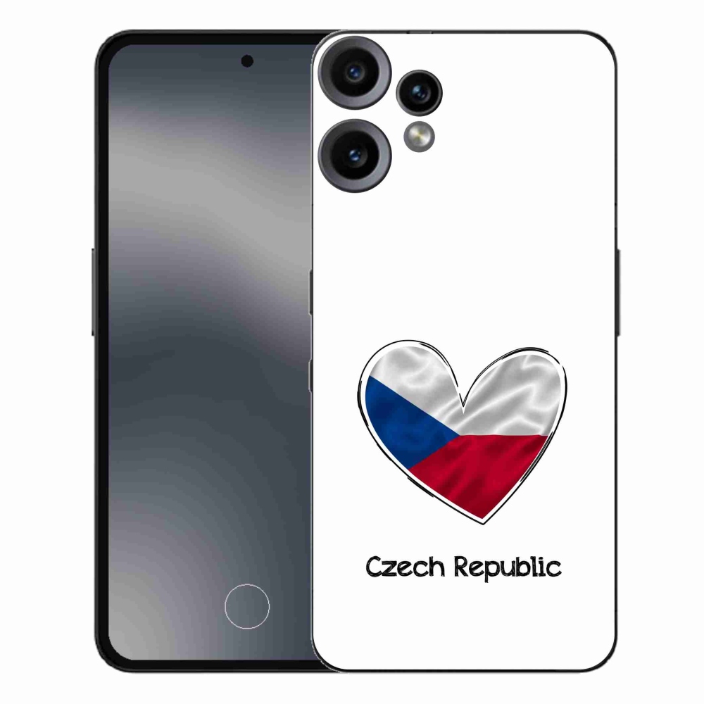 Gélový kryt mmCase na Nothing CMF Phone 2 Pro - vlajka srdca biele pozadie
