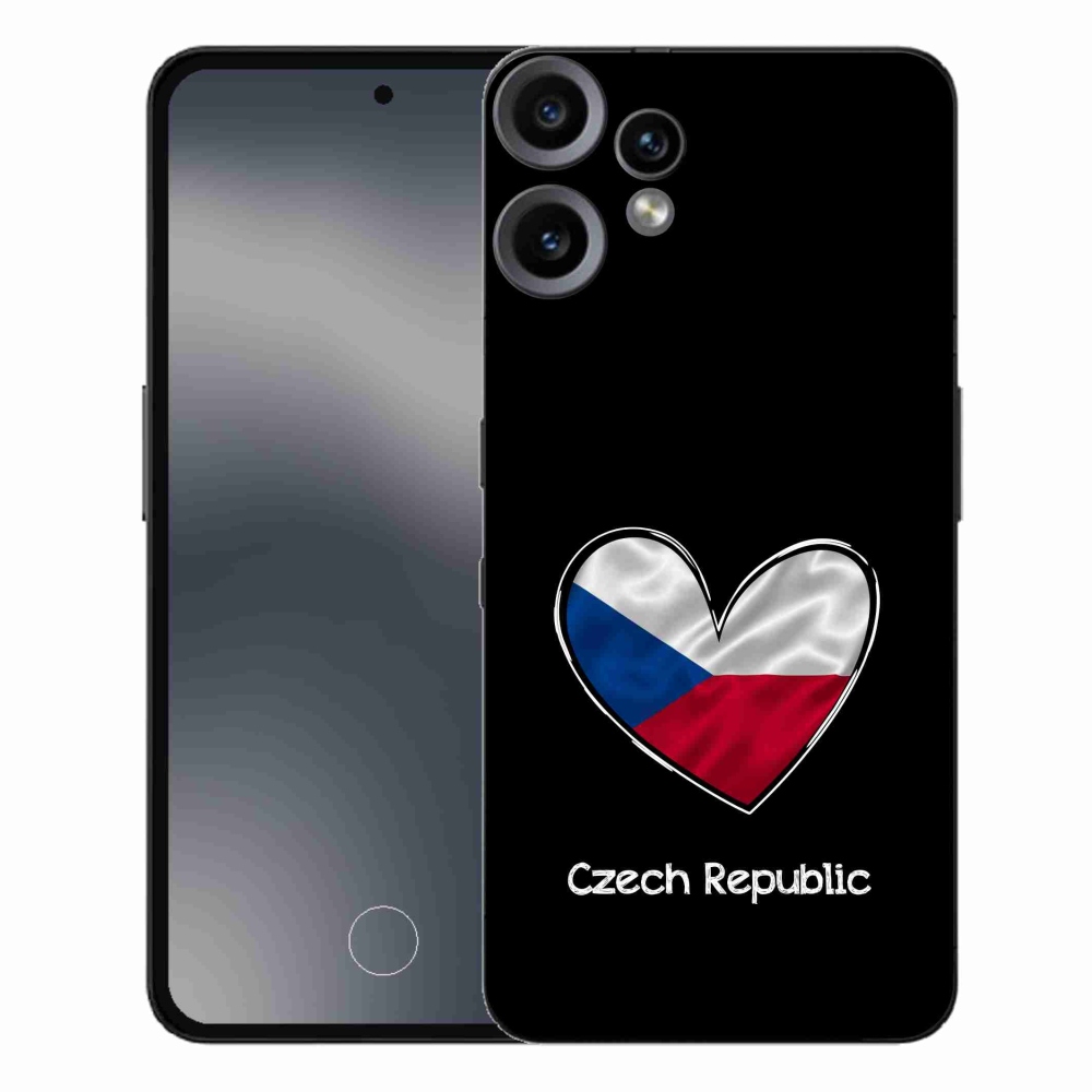 Gélový kryt mmCase na Nothing CMF Phone 2 Pro - vlajka srdca čierne pozadie