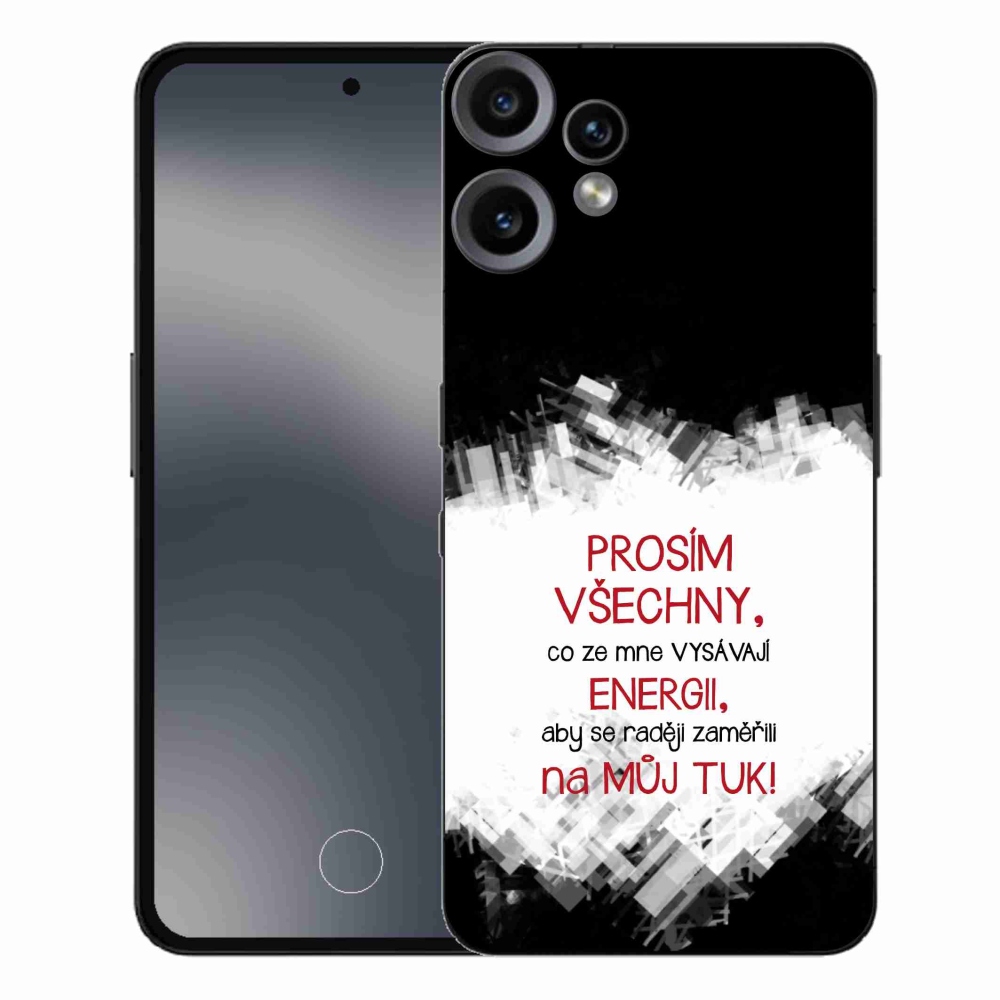 Gélový kryt mmCase na Nothing CMF Phone 2 Pro - vtipný text 1 červený
