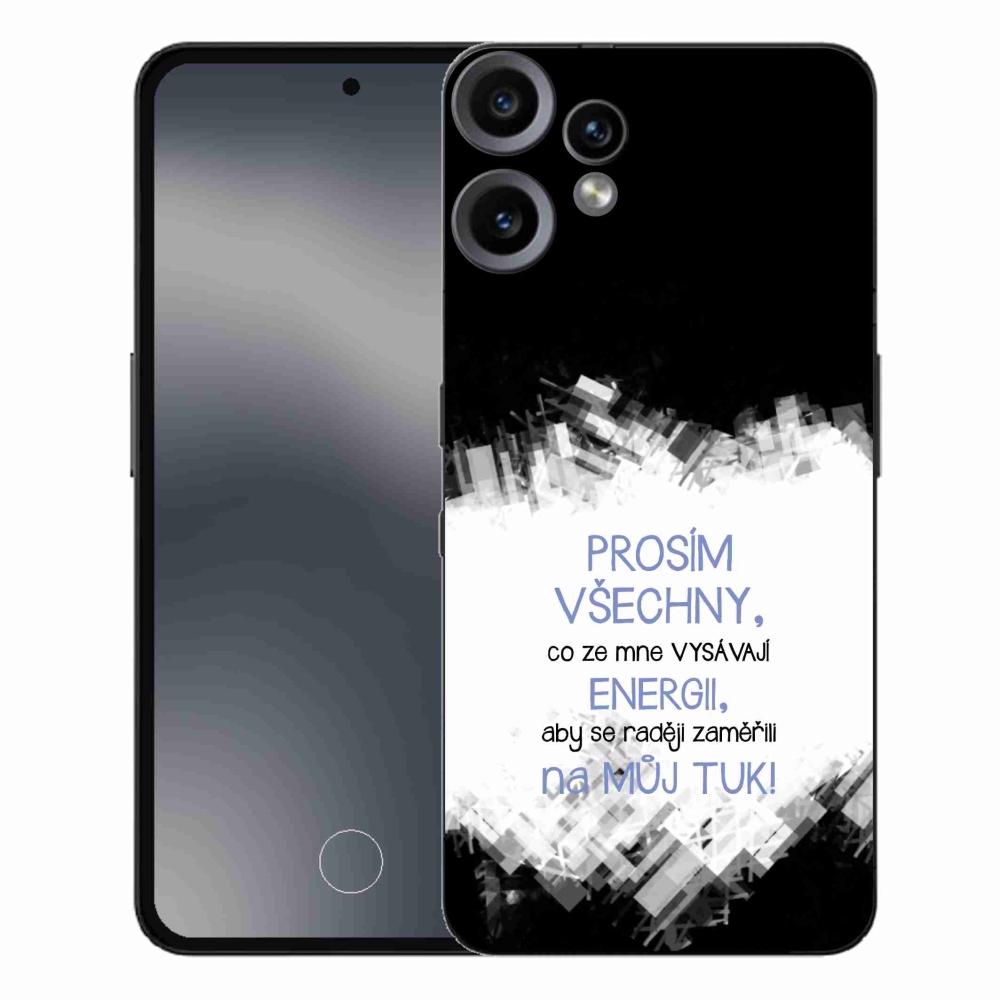 Gélový kryt mmCase na Nothing CMF Phone 2 Pro - vtipný text 1 modrý