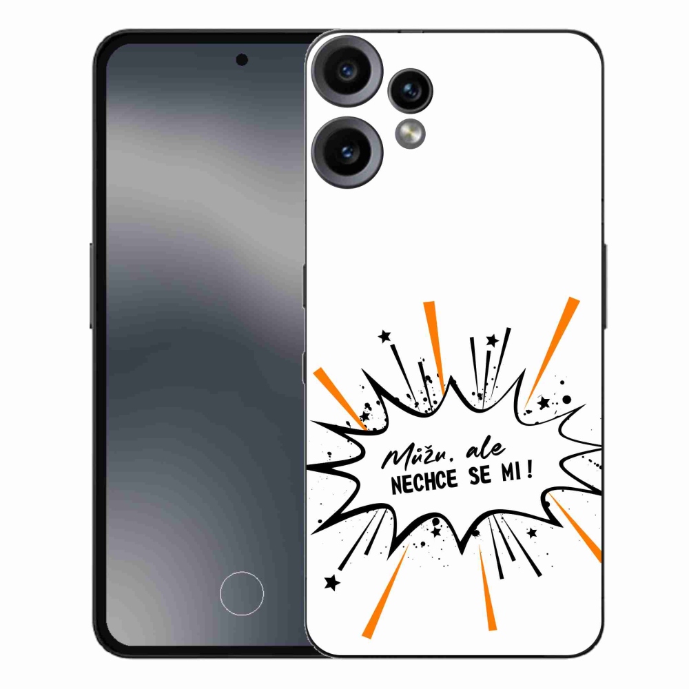 Gélový kryt mmCase na Nothing CMF Phone 2 Pro - vtipný text 11 biele pozadie