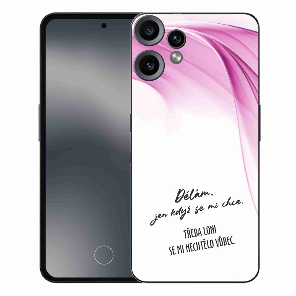 Gélový kryt mmCase na Nothing CMF Phone 2 Pro - vtipný text 12 biele pozadie