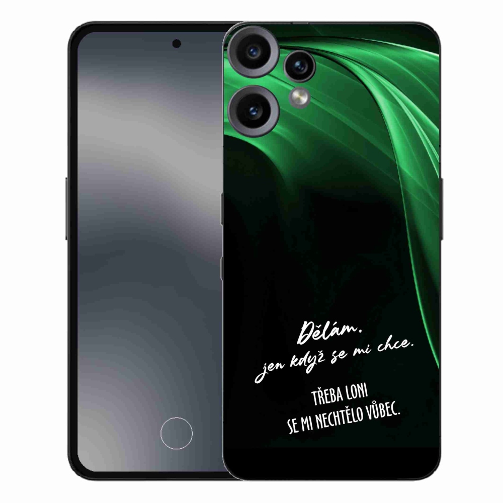 Gélový kryt mmCase na Nothing CMF Phone 2 Pro - vtipný text 12 čierne pozadie