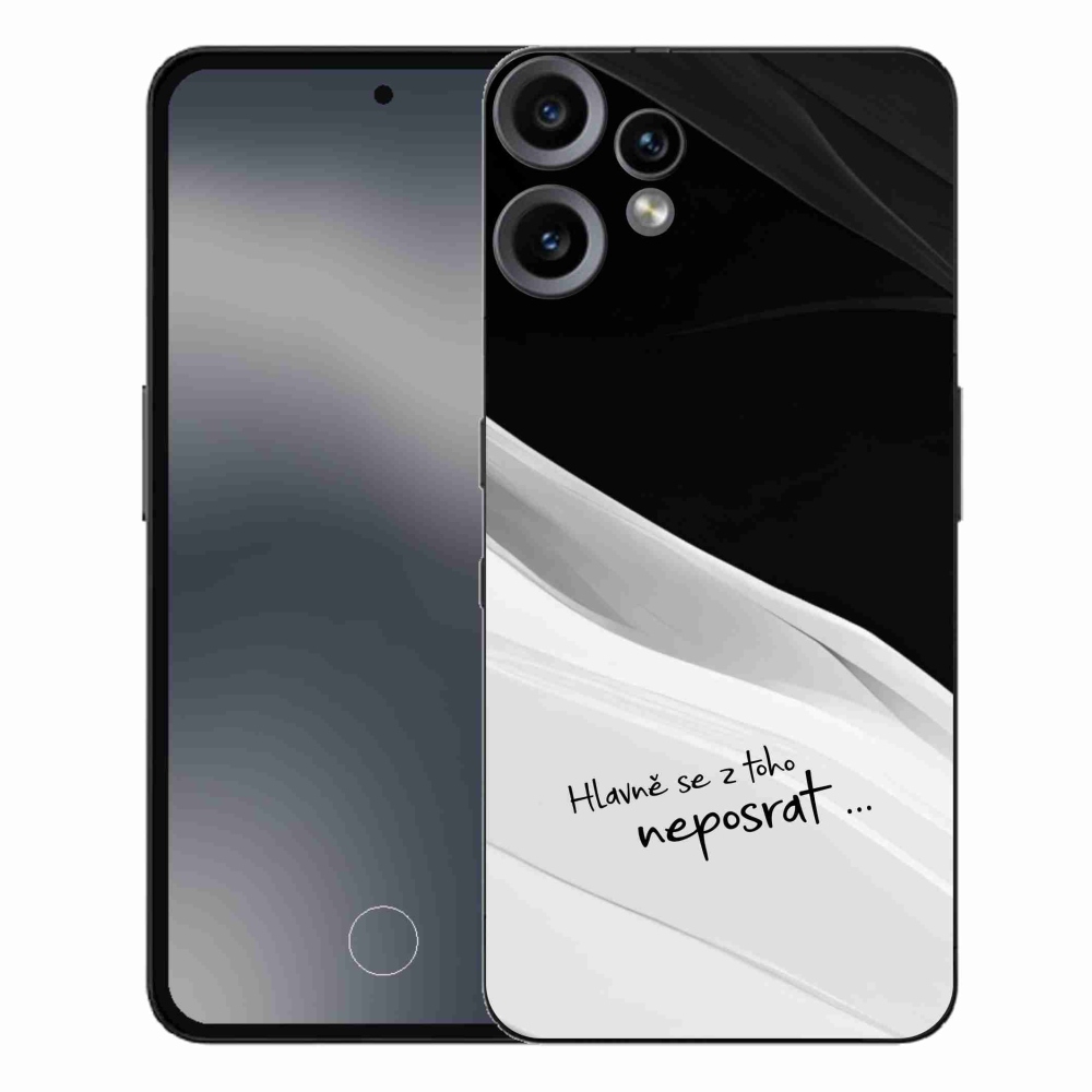 Gélový kryt mmCase na Nothing CMF Phone 2 Pro - vtipný text 13 bieločierne pozadie