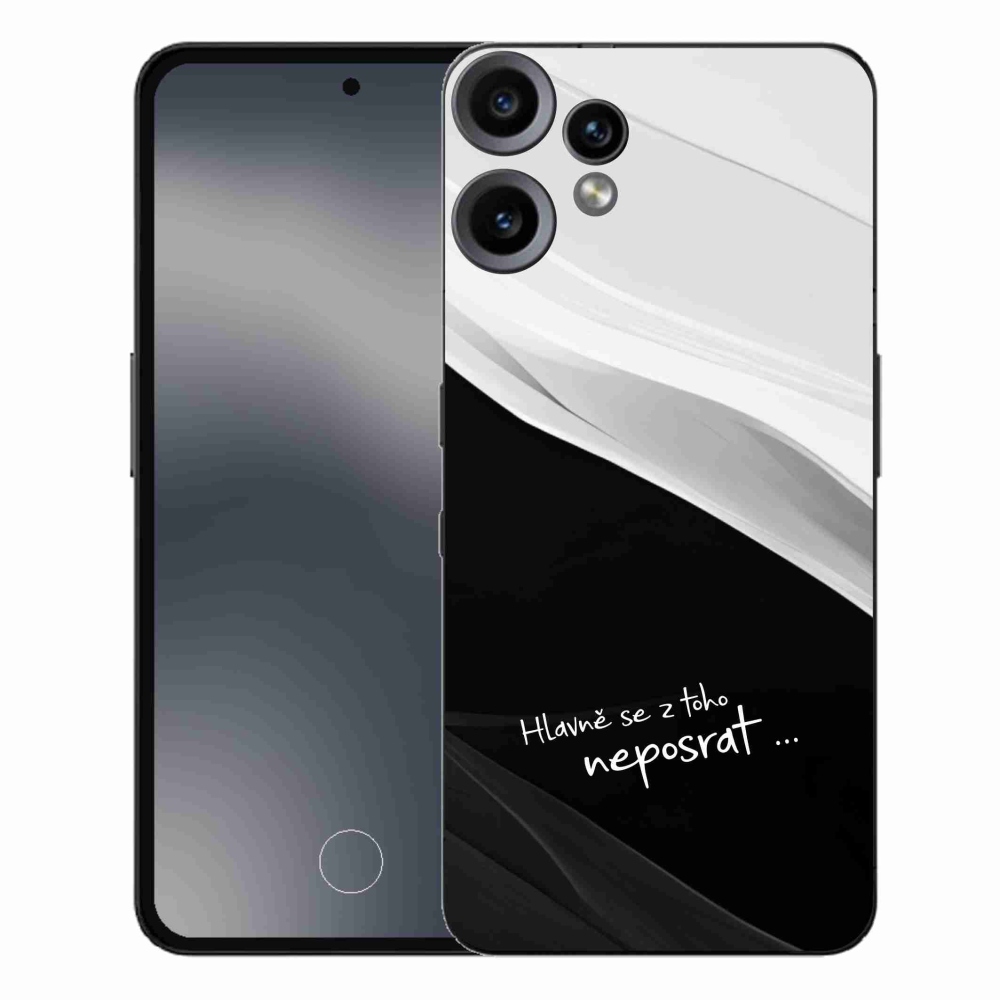 Gélový kryt mmCase na Nothing CMF Phone 2 Pro - vtipný text 13 čiernobiele pozadie