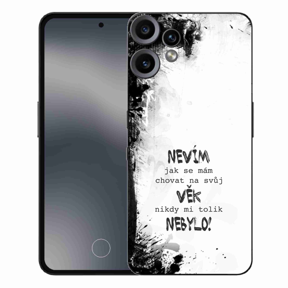 Gélový kryt mmCase na Nothing CMF Phone 2 Pro - vtipný text 14 biele pozadie