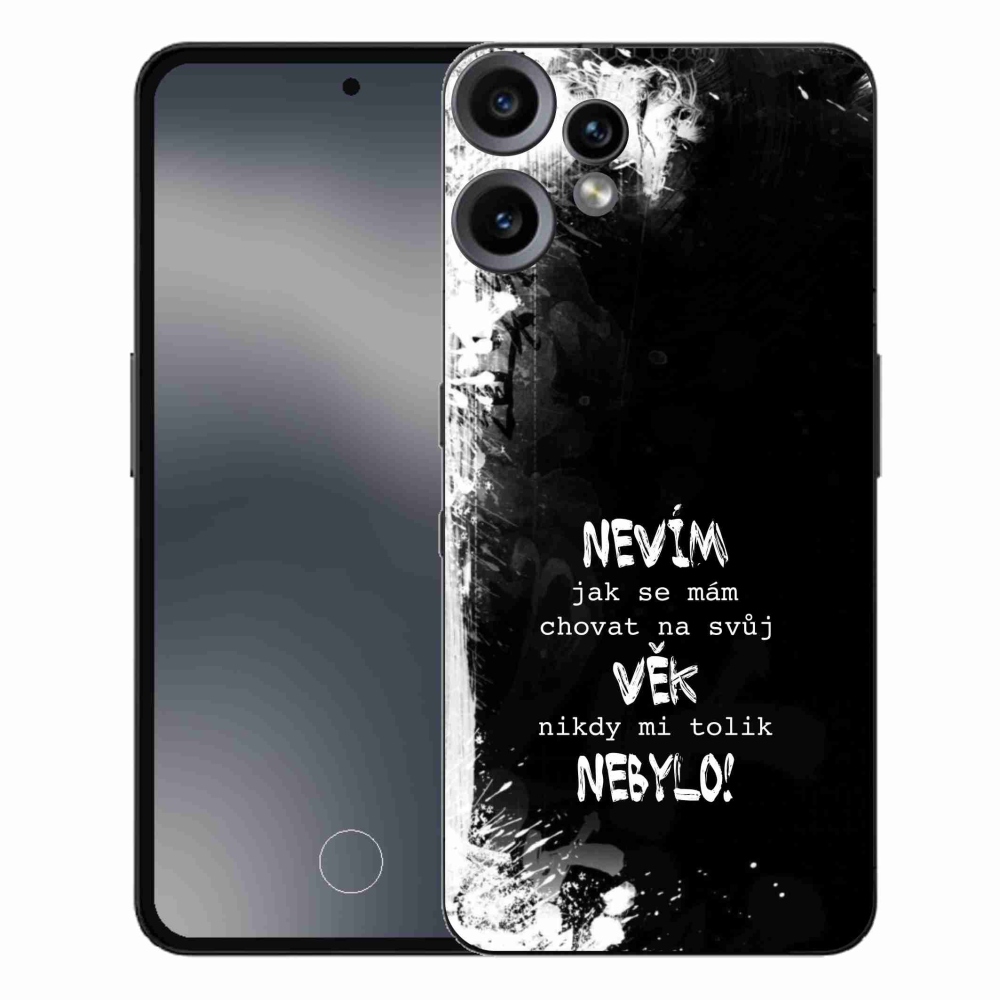 Gélový kryt mmCase na Nothing CMF Phone 2 Pro - vtipný text 14 čierne pozadie