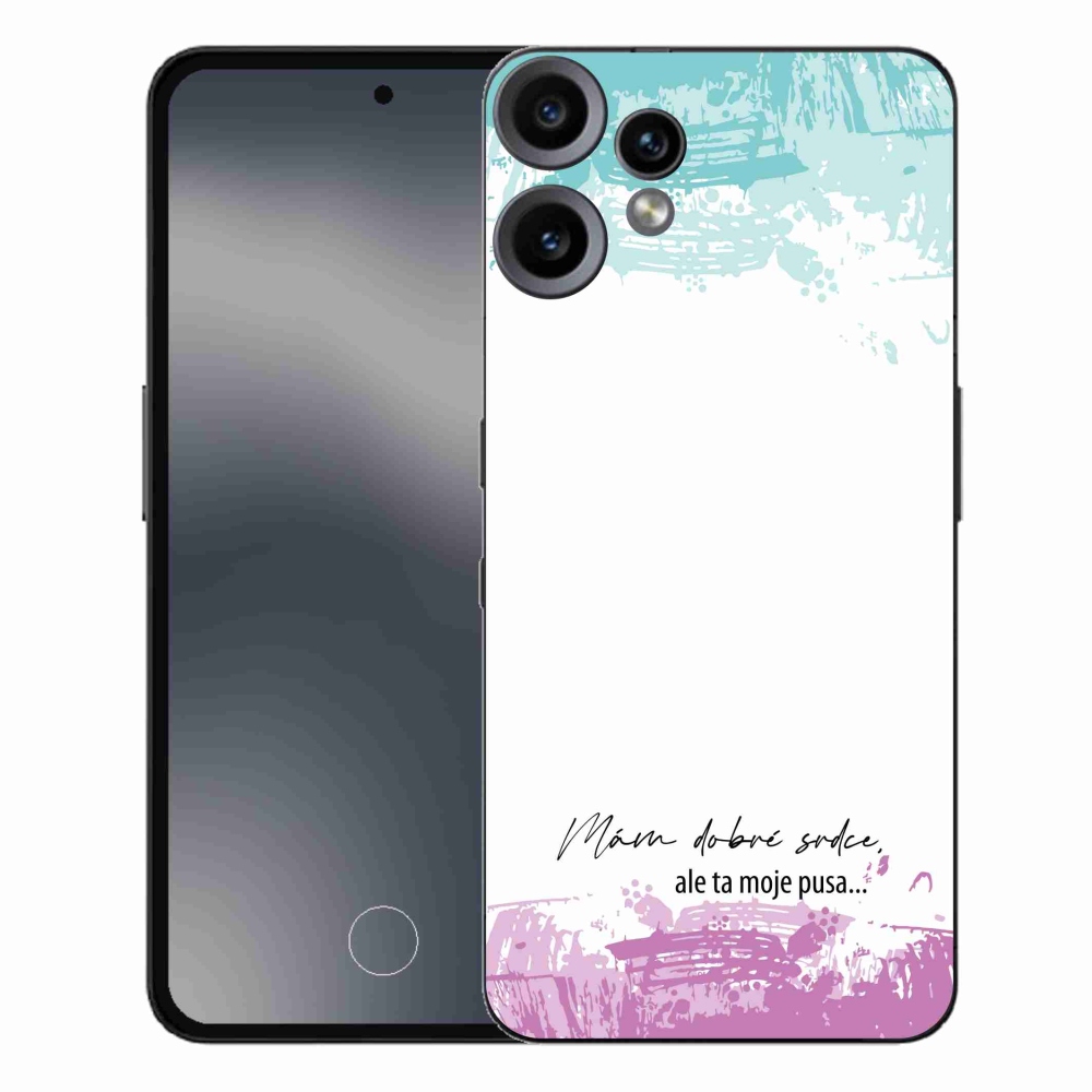 Gélový kryt mmCase na Nothing CMF Phone 2 Pro - vtipný text 3 biele pozadie