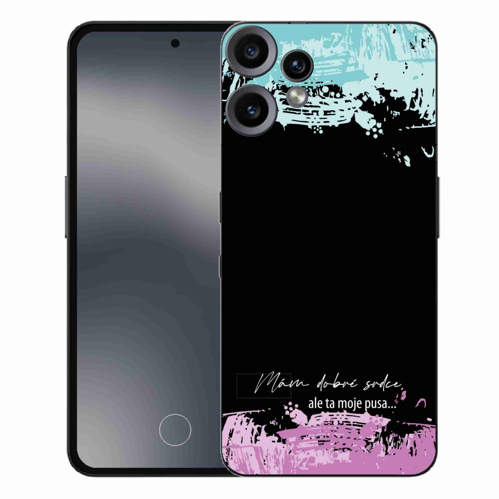 Gélový kryt mmCase na Nothing CMF Phone 2 Pro - vtipný text 3 čierne pozadie