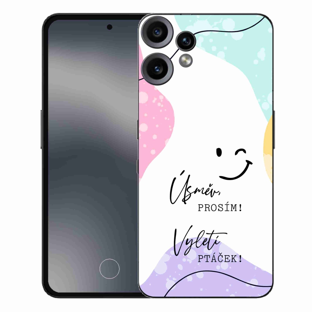 Gélový kryt mmCase na Nothing CMF Phone 2 Pro - vtipný text 4 biele pozadie