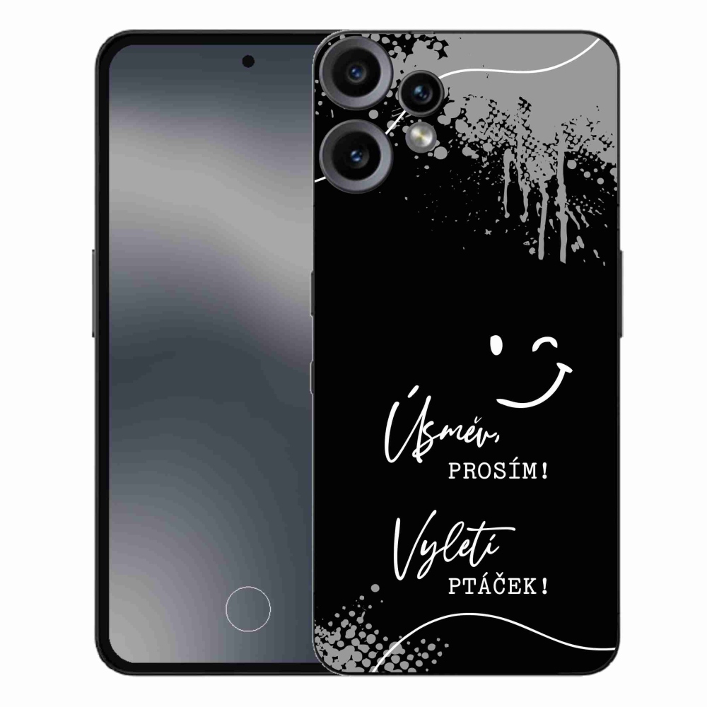 Gélový kryt mmCase na Nothing CMF Phone 2 Pro - vtipný text 4 čierne pozadie