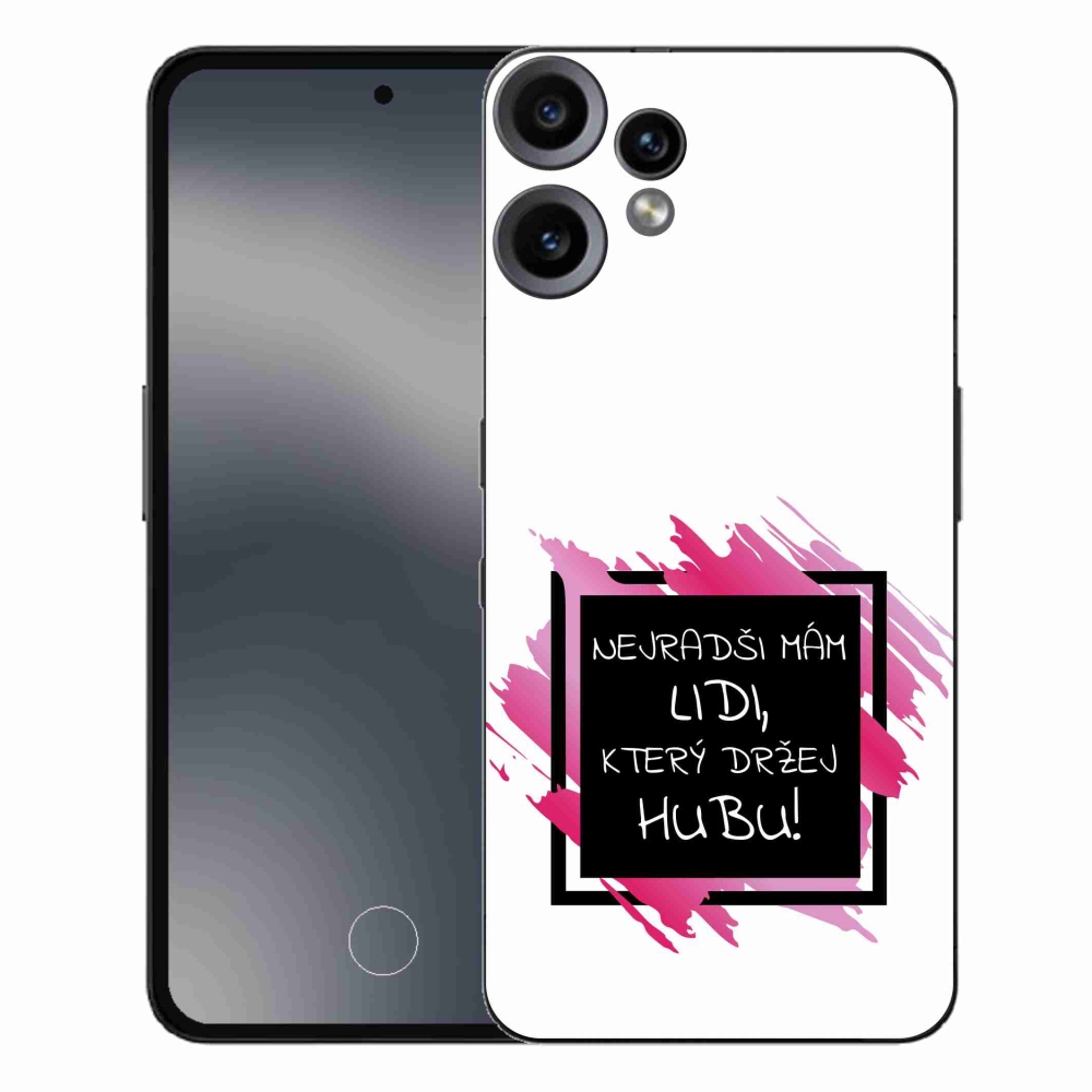 Gélový kryt mmCase na Nothing CMF Phone 2 Pro - vtipný text 7 čiernobiele pozadie