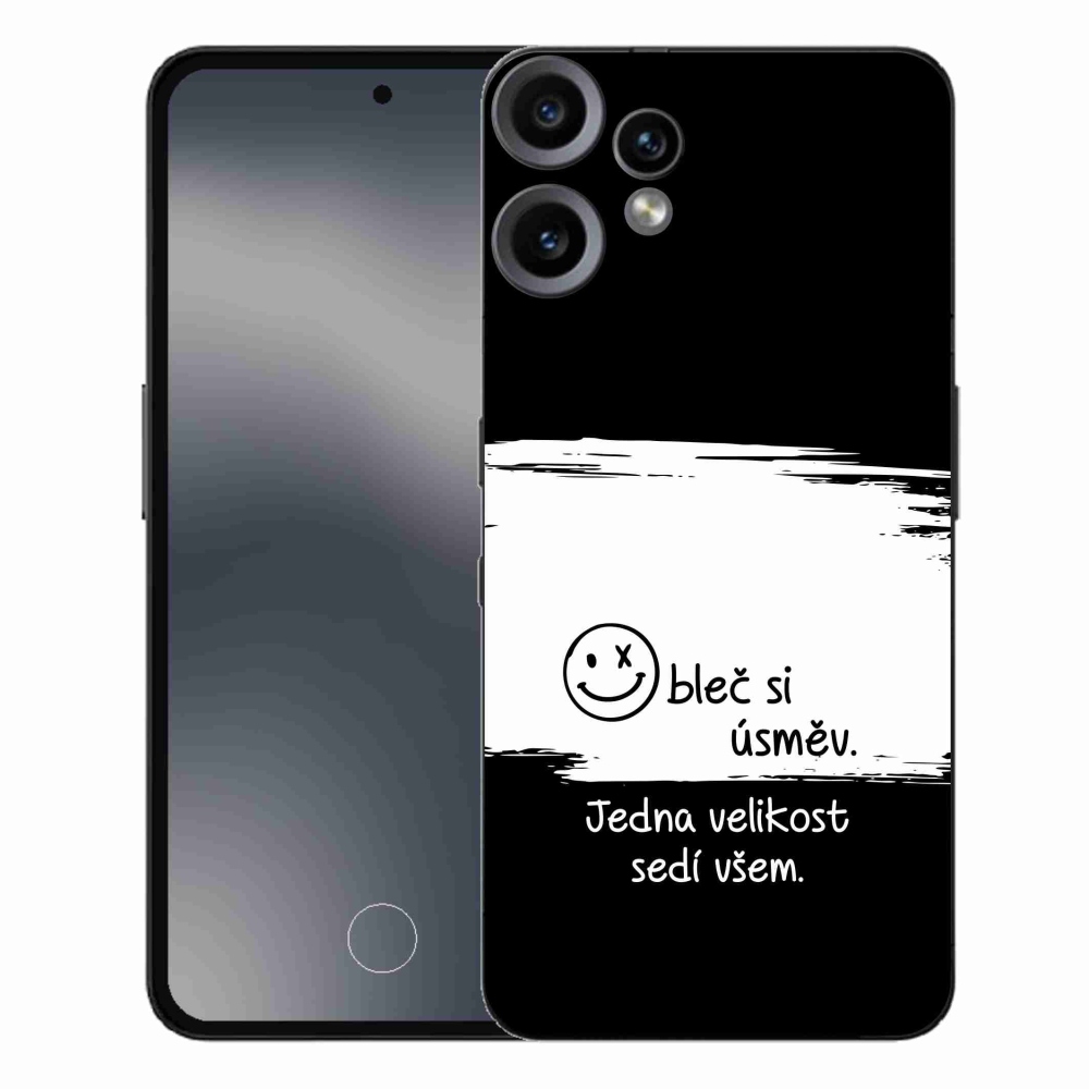 Gélový kryt mmCase na Nothing CMF Phone 2 Pro - vtipný text 8 bieločierne pozadie
