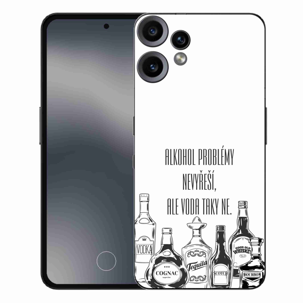 Gélový kryt mmCase na Nothing CMF Phone 2 Pro - vtipný text biele pozadie