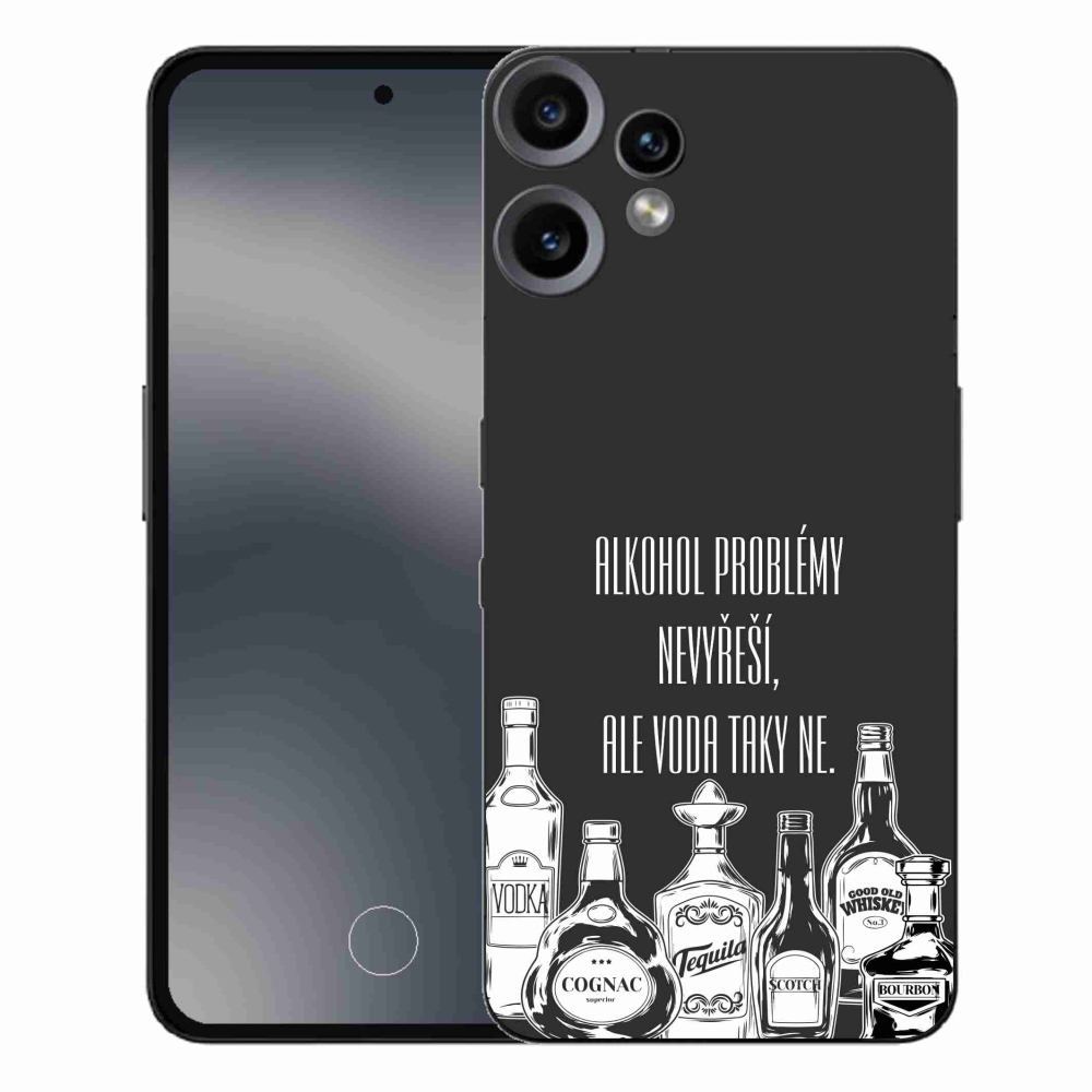Gélový kryt mmCase na Nothing CMF Phone 2 Pro - vtipný text čierne pozadie
